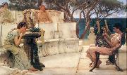 Sir Lawrence Alma-Tadema,OM.RA,RWS Sappho and Alcaeus USA oil painting artist